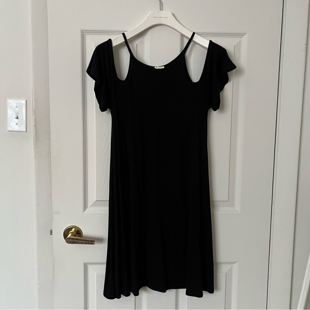 Garage Black Cold-Shoulder Mini Dress XS